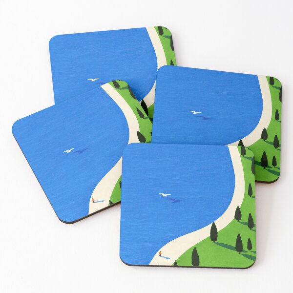 Aperçu de l'œuvre Minimalist Coastal Path Landscape Modern Art créée et vendue par LaFabricaArt.