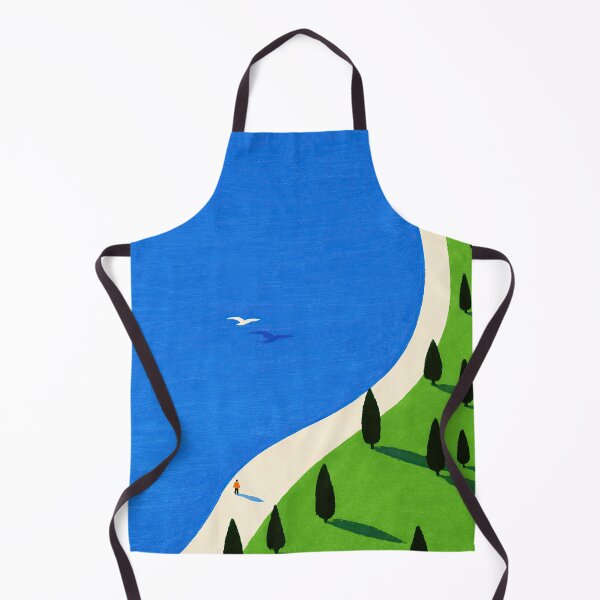 Item preview, Minimalist Coastal Path Landscape Modern Art designed and sold by LaFabricaArt.
