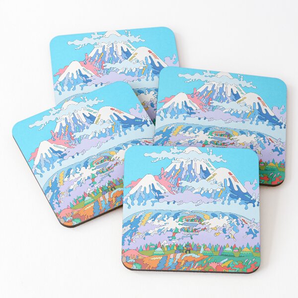 Aperçu de l'œuvre Psychedelic Mountain Fantasy Pop Art Landscape créée et vendue par LaFabricaArt.