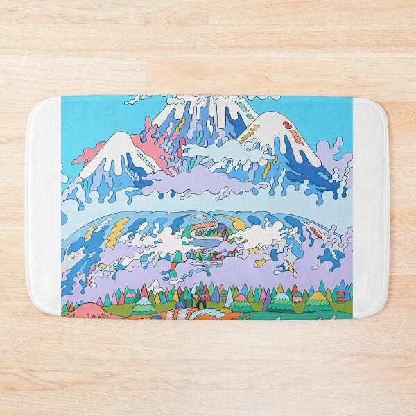 Aperçu de l'œuvre Psychedelic Mountain Fantasy Pop Art Landscape créée et vendue par LaFabricaArt.