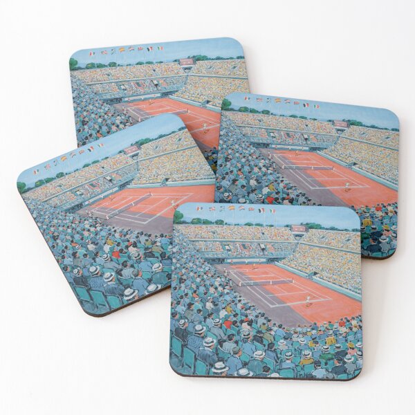 Item preview, Vintage Tennis Stadium Impressionist Sports Painting designed and sold by LaFabricaArt.