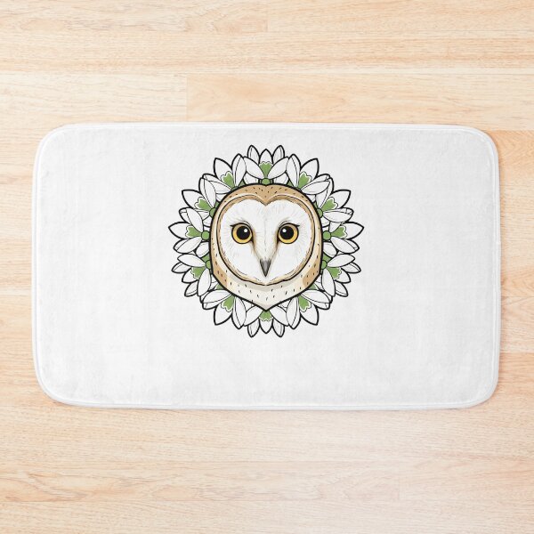 Item preview, Barn Owl and Snowdrop Floral Mandala designed and sold by k3rstman1.