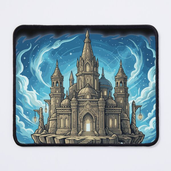 Item preview, Celestial Floating Castle Magic Sky Kingdom Illustration designed and sold by AmazingEG.