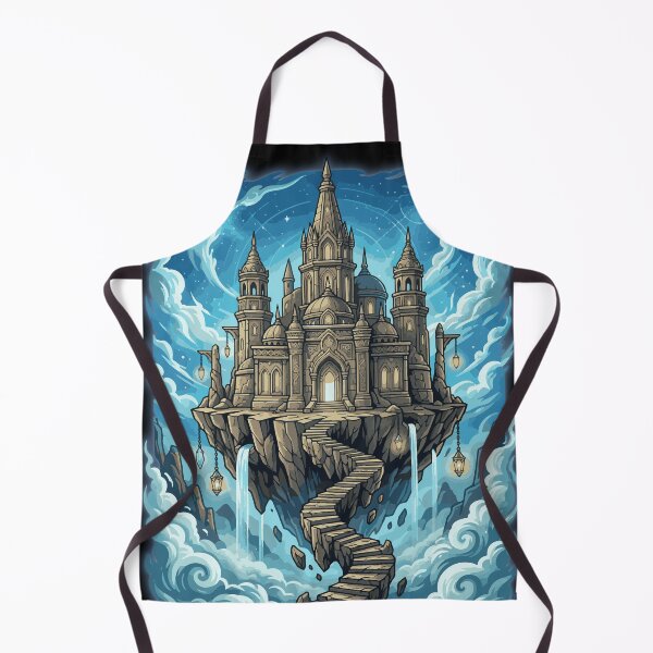 Item preview, Celestial Floating Castle Magic Sky Kingdom Illustration designed and sold by AmazingEG.