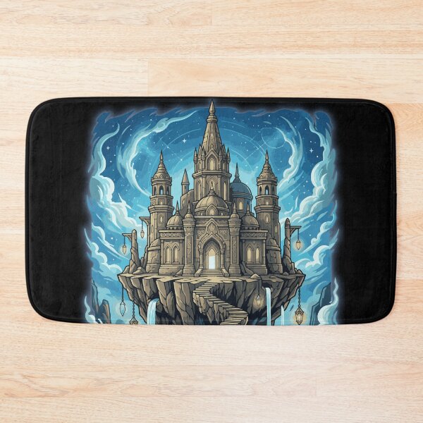 Item preview, Celestial Floating Castle Magic Sky Kingdom Illustration designed and sold by AmazingEG.
