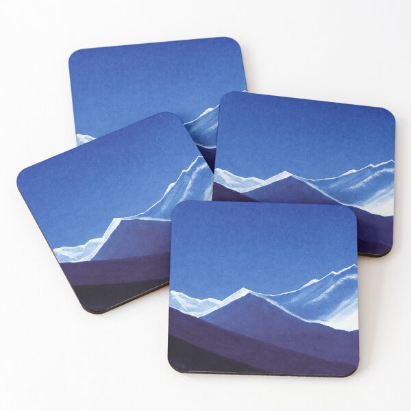 Item preview, Minimalist Blue Mountains Landscape Modern Art designed and sold by LaFabricaArt.