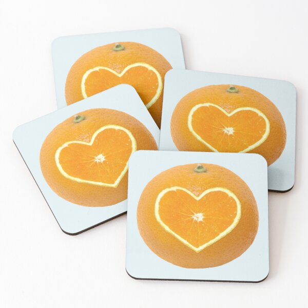 Item preview, Orange Heart designed and sold by PopBubbleShop.