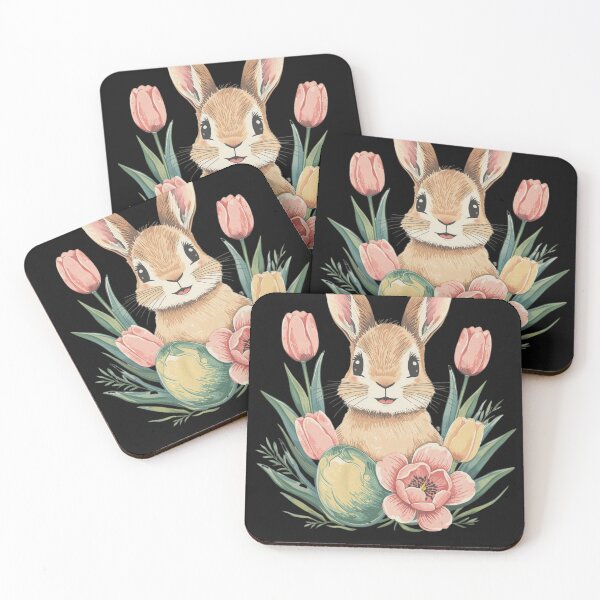Item preview, Vintage Easter Bunny with Flowers designed and sold by Threadara.