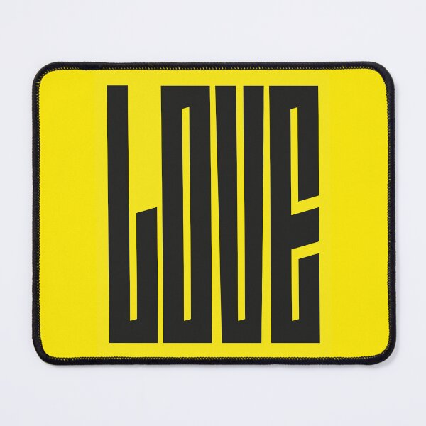 Item preview, love - bold yellow typography art designed and sold by kobyakov.