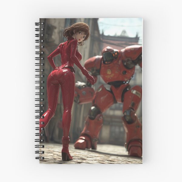 Artikelvorschau, Red Latex Robot Alley –Anime Legends Duo entworfen und verkauft von TechDreamscapes.