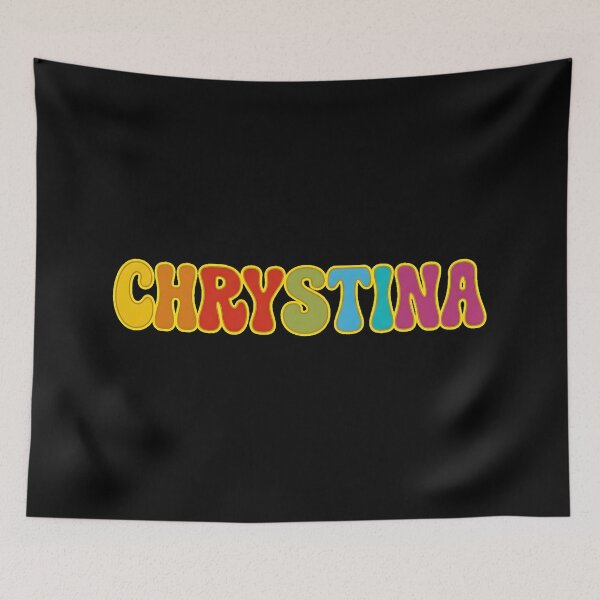Item preview, ❤️ Chrystina Personalized Name Wavy Retro Shirt, Coffee Mug, Sticker Gift designed and sold by HelixPedia.