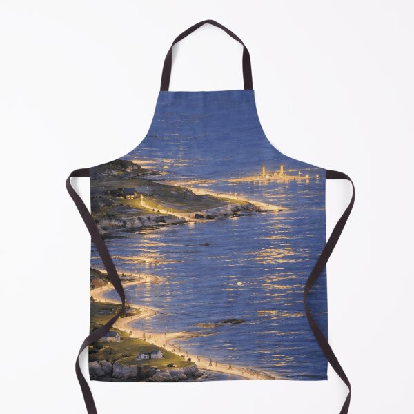 Aperçu de l'œuvre Luminous Coastal Night Impressionism Seascape Art créée et vendue par LaFabricaArt.