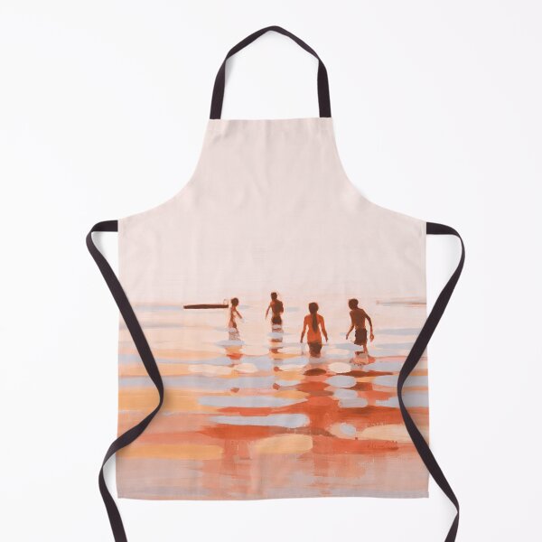 Aperçu de l'œuvre Minimalist Beach Figures Sunset Impressionist Art créée et vendue par LaFabricaArt.