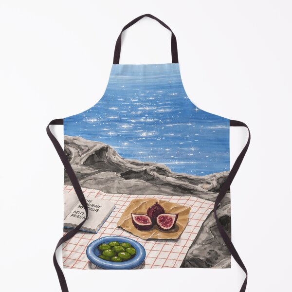 Aperçu de l'œuvre Mediterranean Picnic Seaside Modern Illustration Art créée et vendue par LaFabricaArt.