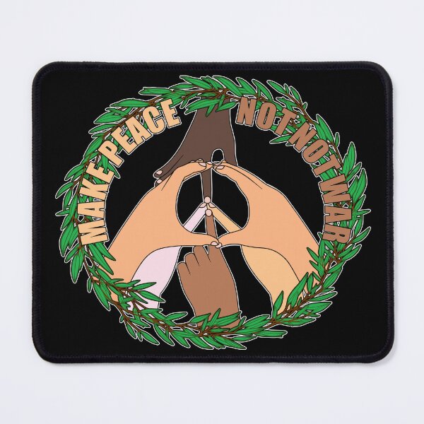 Artikelvorschau, Peace Hand Sign - Wreath (white outlines) entworfen und verkauft von DESTRATOR_DE.