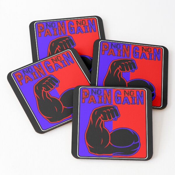 Item preview, No Pain, No Gain - Muscle Power (white outlines) designed and sold by DESTRATOR_DE.