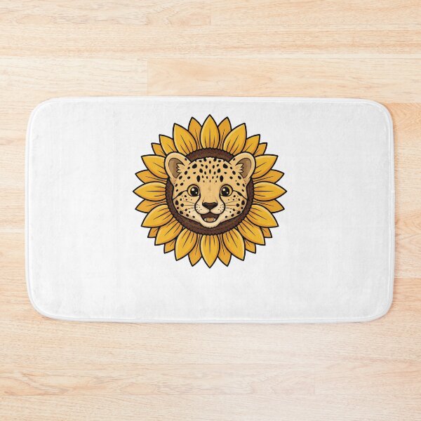 Item preview, Cute Cheetah Cub Sunflower Floral Bloom designed and sold by k3rstman1.