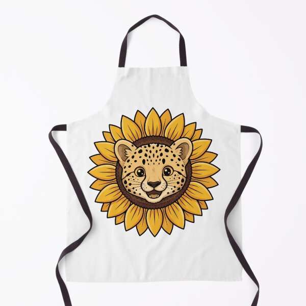 Item preview, Cute Cheetah Cub Sunflower Floral Bloom designed and sold by k3rstman1.