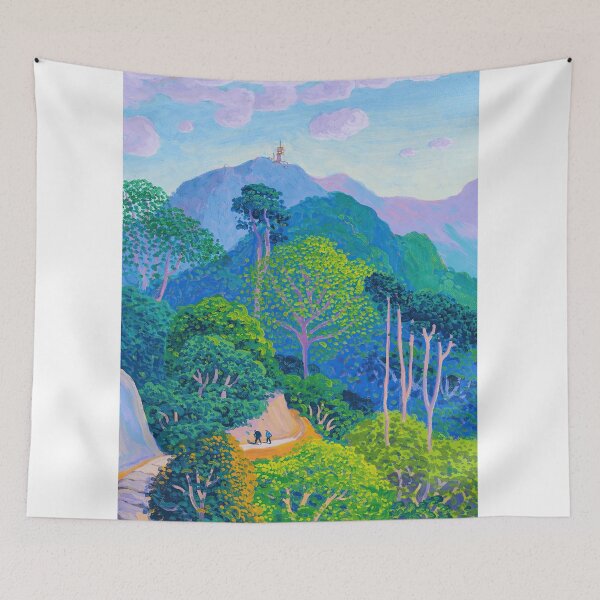 Aperçu de l'œuvre Vibrant Mountain Forest Fauvism Landscape Art créée et vendue par LaFabricaArt.