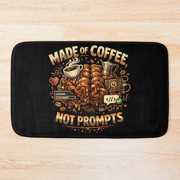 Item preview, Made of Coffee Not Prompts Design designed and sold by rocknrollstyles.