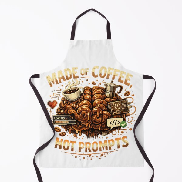 Item preview, Made of Coffee Not Prompts Design designed and sold by rocknrollstyles.