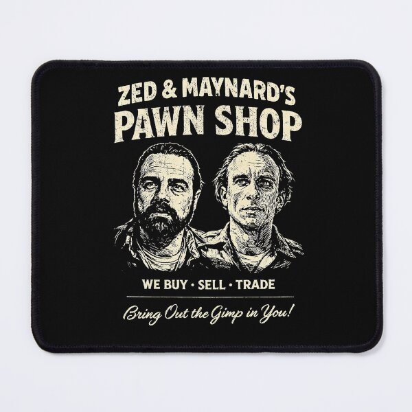 Item preview, Zed & Maynard’s Pawn Shop Vintage T-Shirt – Pulp Fiction Inspired Graphic Tee – Retro Crime Film Parody Shirt designed and sold by DiamondSkyShirt.