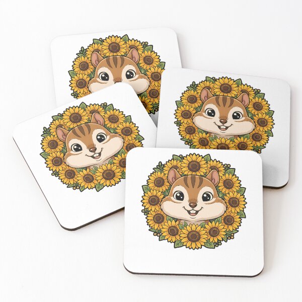 Item preview, Cute Chipmunk Sunflower Autumn Floral Wreath designed and sold by k3rstman1.