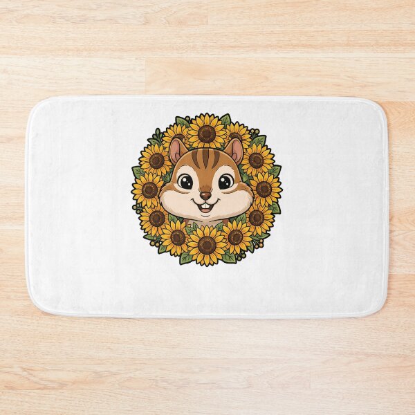 Item preview, Cute Chipmunk Sunflower Autumn Floral Wreath designed and sold by k3rstman1.