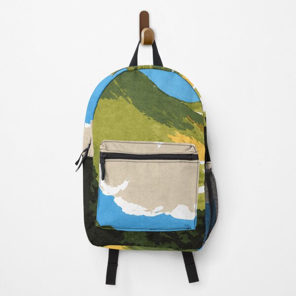 Item preview, Vintage Road Trip Mountain Landscape Illustration Art designed and sold by LaFabricaArt.