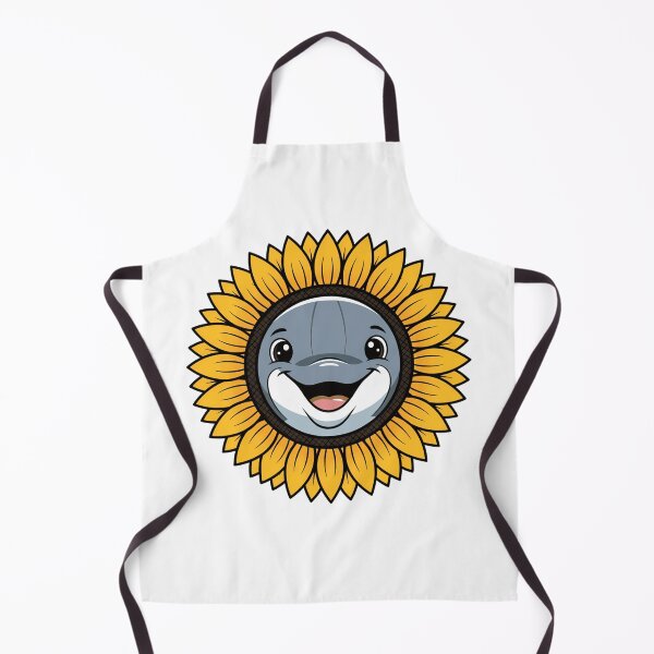 Item preview, Cute Smiling Dolphin Sunflower Floral Ocean Mashup designed and sold by k3rstman1.