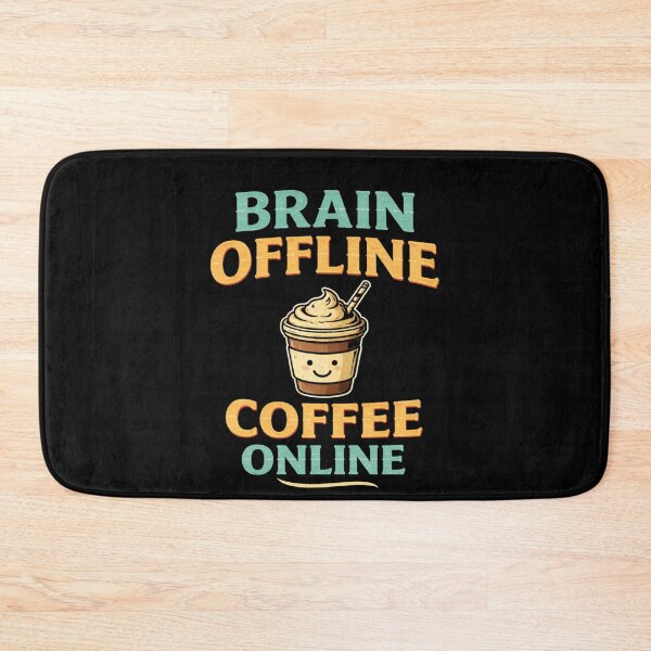 Item preview, Brain Offline Coffee Online Cute Coffee Shirt Cozy Aesthetic Caffeine Lover Tee designed and sold by VibeOffline Studio.