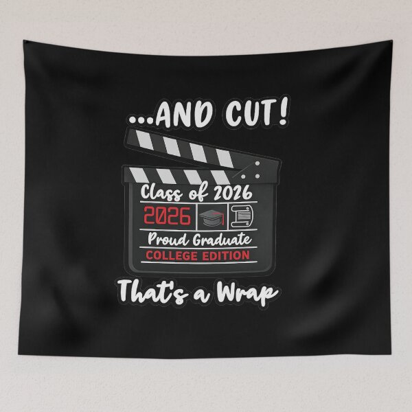 Item preview, And Cut! Class of 2026 College Graduation Film Slate Design designed and sold by jglobal360.