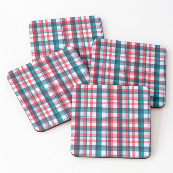 Item preview, plaid red and blue designed and sold by Feral Lines Studio .