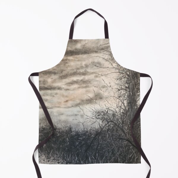 Item preview, "Crimson Dusk: Brooding Charcoal Landscape with Lone Tree designed and sold by Chris Ott Creates.