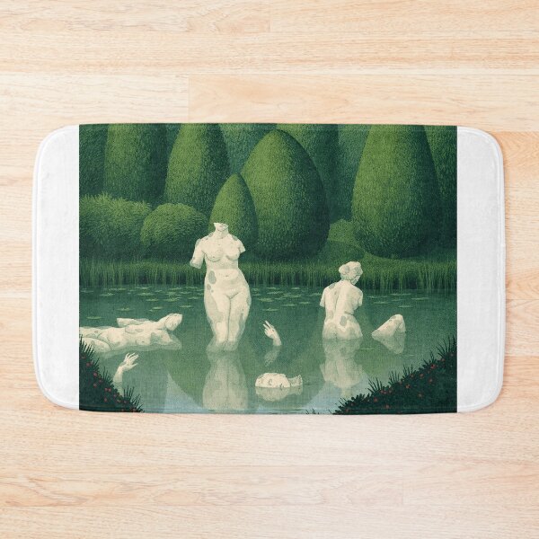 Item preview, Surreal Garden of Statues in Reflective Water designed and sold by LaFabricaArt.
