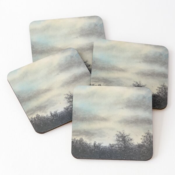 Item preview, "Dusk Serenity: Moody Charcoal Landscape with Soft Blue Sky” designed and sold by Chris Ott Creates.