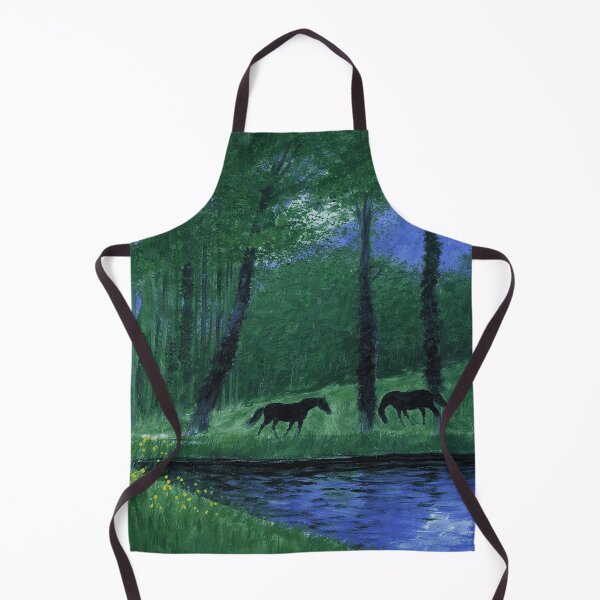 Aperçu de l'œuvre Silent Horses by the Forest Stream créée et vendue par LaFabricaArt.