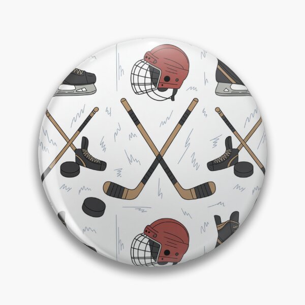 Item preview, Ice Hockey Seamless Pattern – Skates, Helmets, Sticks & Pucks designed and sold by Midnight Veil Designs.