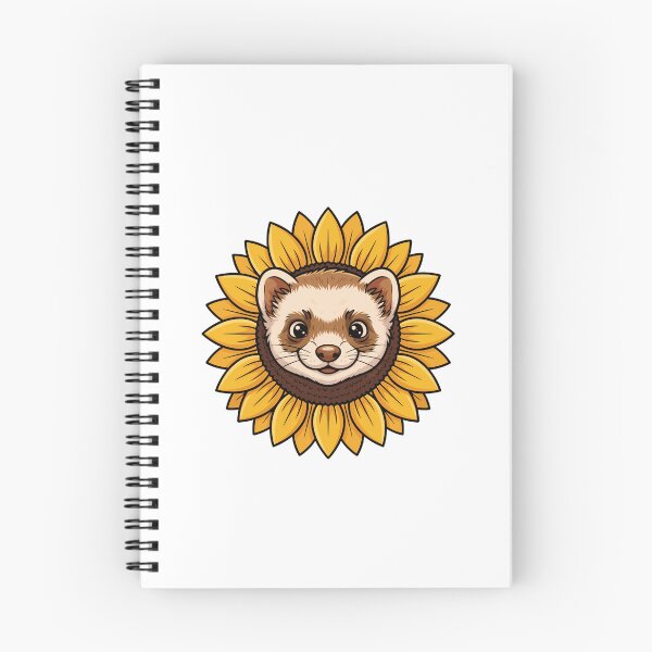 Item preview, Cute Ferret Face in Yellow Sunflower designed and sold by k3rstman1.
