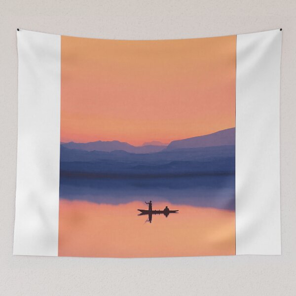 Item preview, Fishermen at Dawn on Still Waters designed and sold by LaFabricaArt.