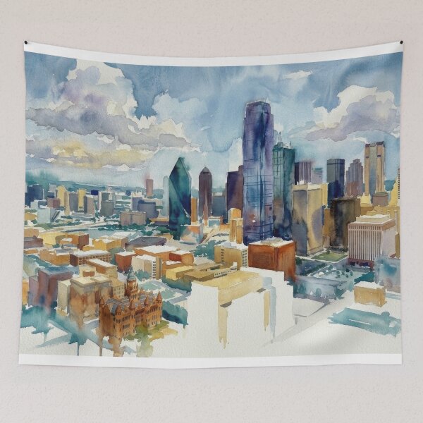 Item preview, Dallas: Texas Skyline Impression designed and sold by caracatita75.