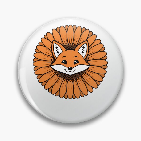 Item preview, Cute Orange Fox Gerbera Daisy Flower designed and sold by k3rstman1.