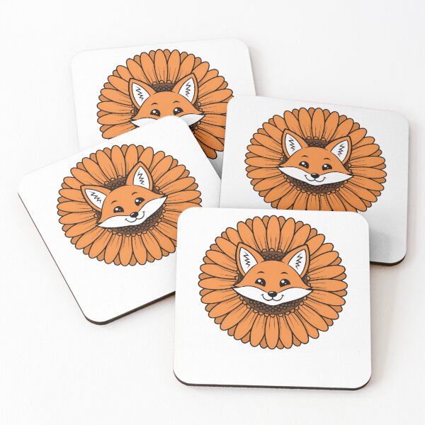 Item preview, Cute Orange Fox Gerbera Daisy Flower designed and sold by k3rstman1.