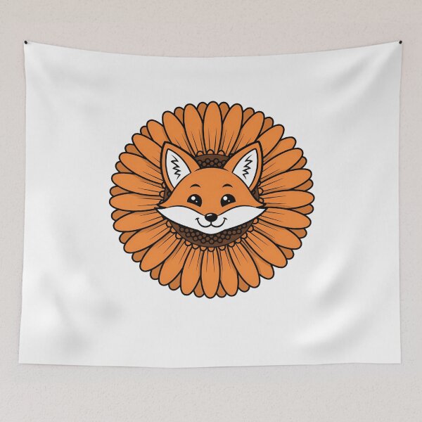 Item preview, Cute Orange Fox Gerbera Daisy Flower designed and sold by k3rstman1.