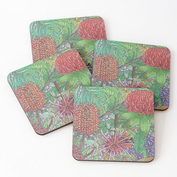 Item preview, Australian Native Floral Design - Hand coloured in variation designed and sold by Charlotte Weaver.