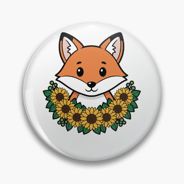 Item preview, Cute Fox Sunflower Wreath Woodland Nature Floral designed and sold by k3rstman1.
