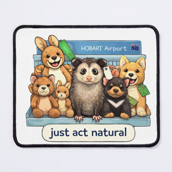 Item preview, Just Act Natural – Funny Possum | Airport Meme | Life Hack designed and sold by Coral Surprise Studio | Playful & Dreamy Designs.