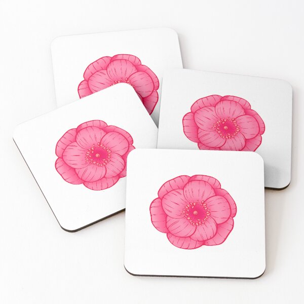 Item preview, wild pink rose flower  designed and sold by Feral Lines Studio .