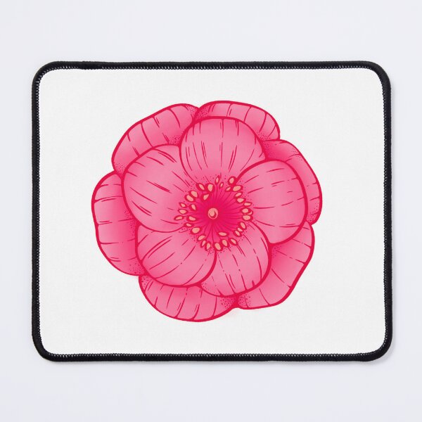 Item preview, wild pink rose flower designed and sold by Feral Lines Studio .
