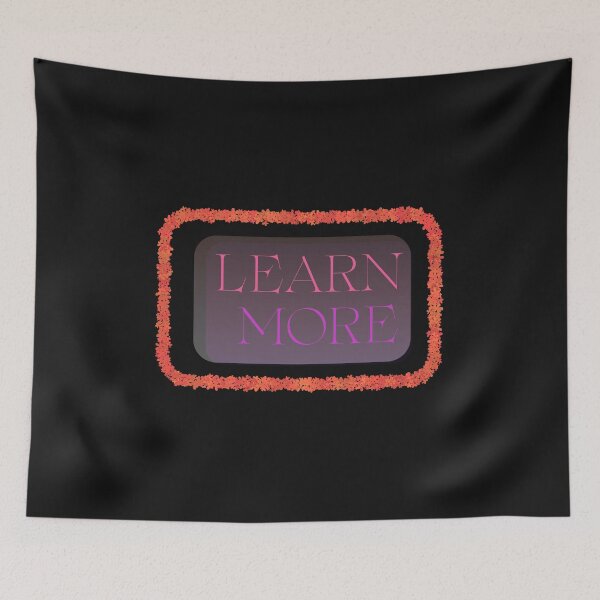 Item preview, ​Elegant Pink "Learn More" Call-to-Action Button with Floral Border designed and sold by Creatby7030.